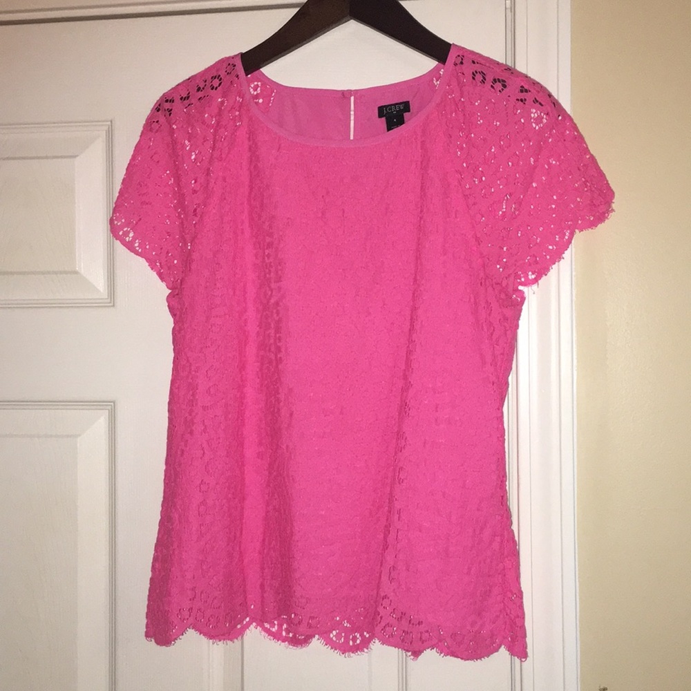 Lace jcrew top